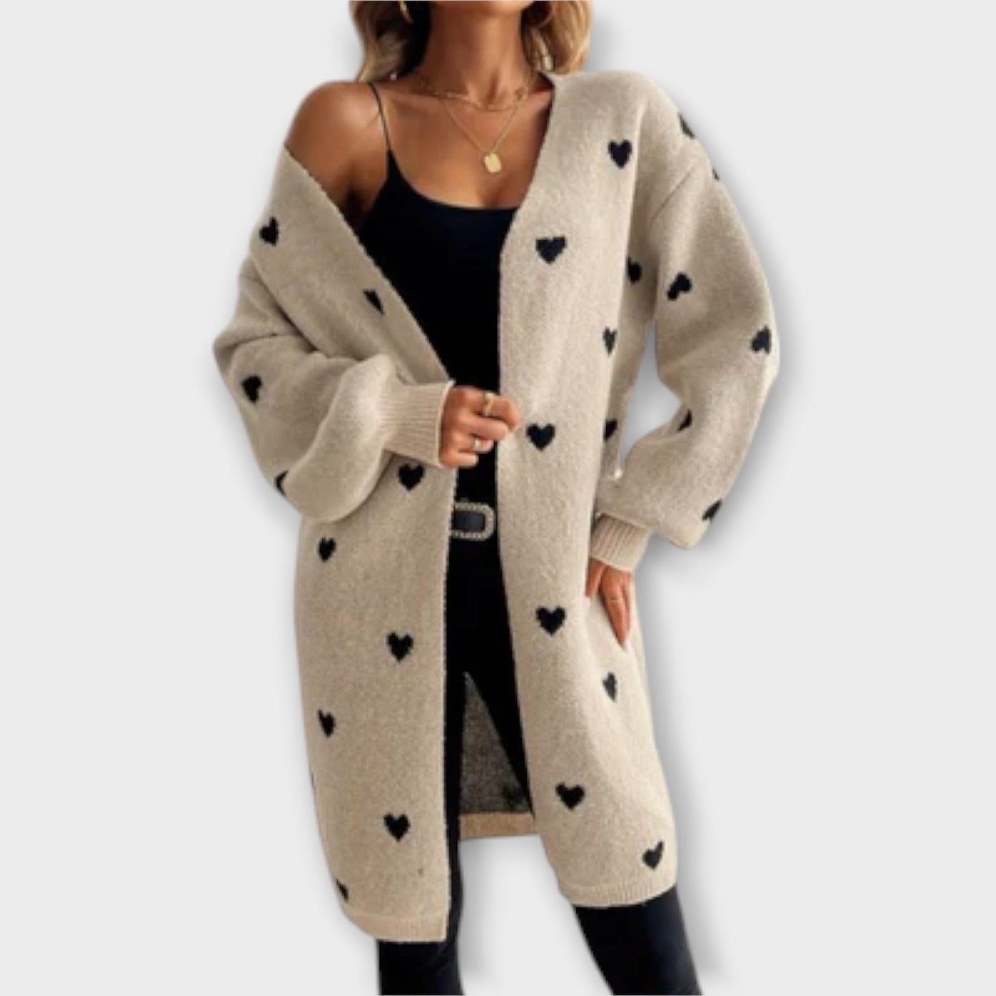 Amy™ | Cardigan with heart pattern