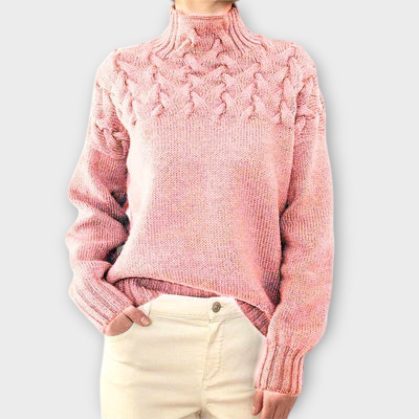 Scarlett™ | Women's sweater with cable knit detail