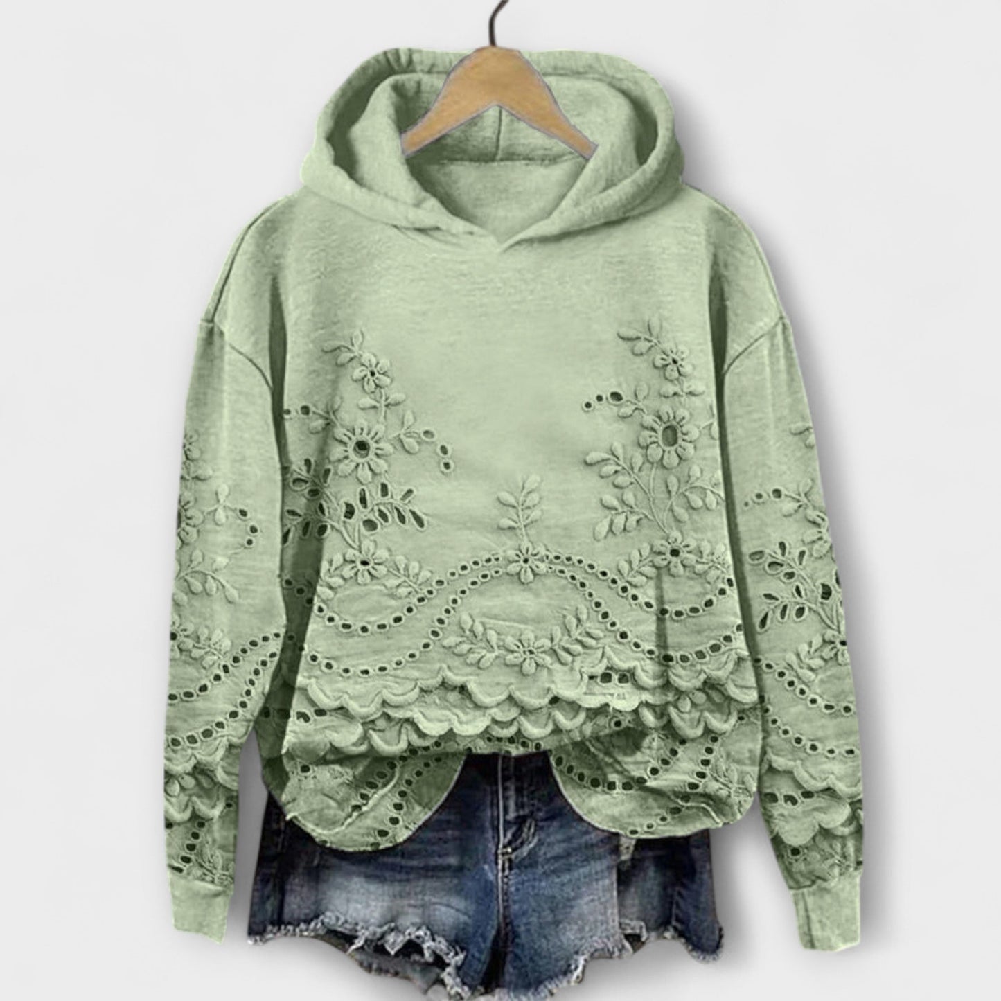 Evelyn™ | Vintage Hoodie with Floral Print