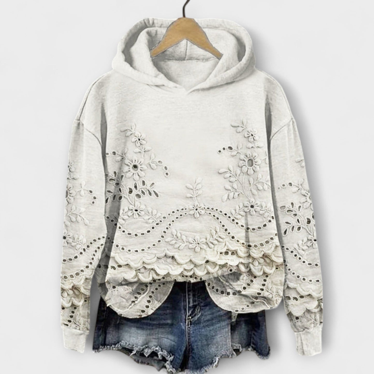 Evelyn™ | Vintage Hoodie with Floral Print