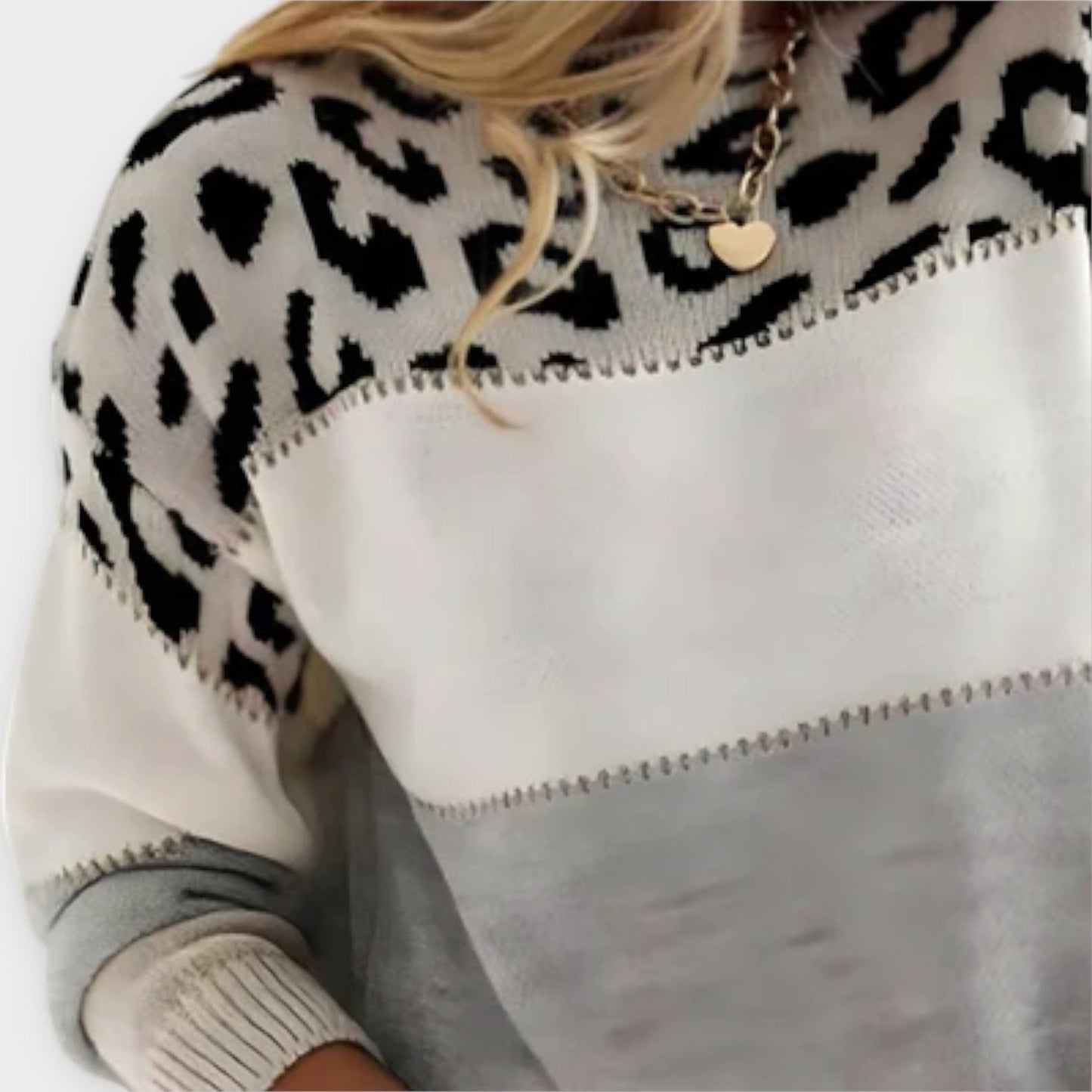 Evelyn™ | Casual sweater with leopard design