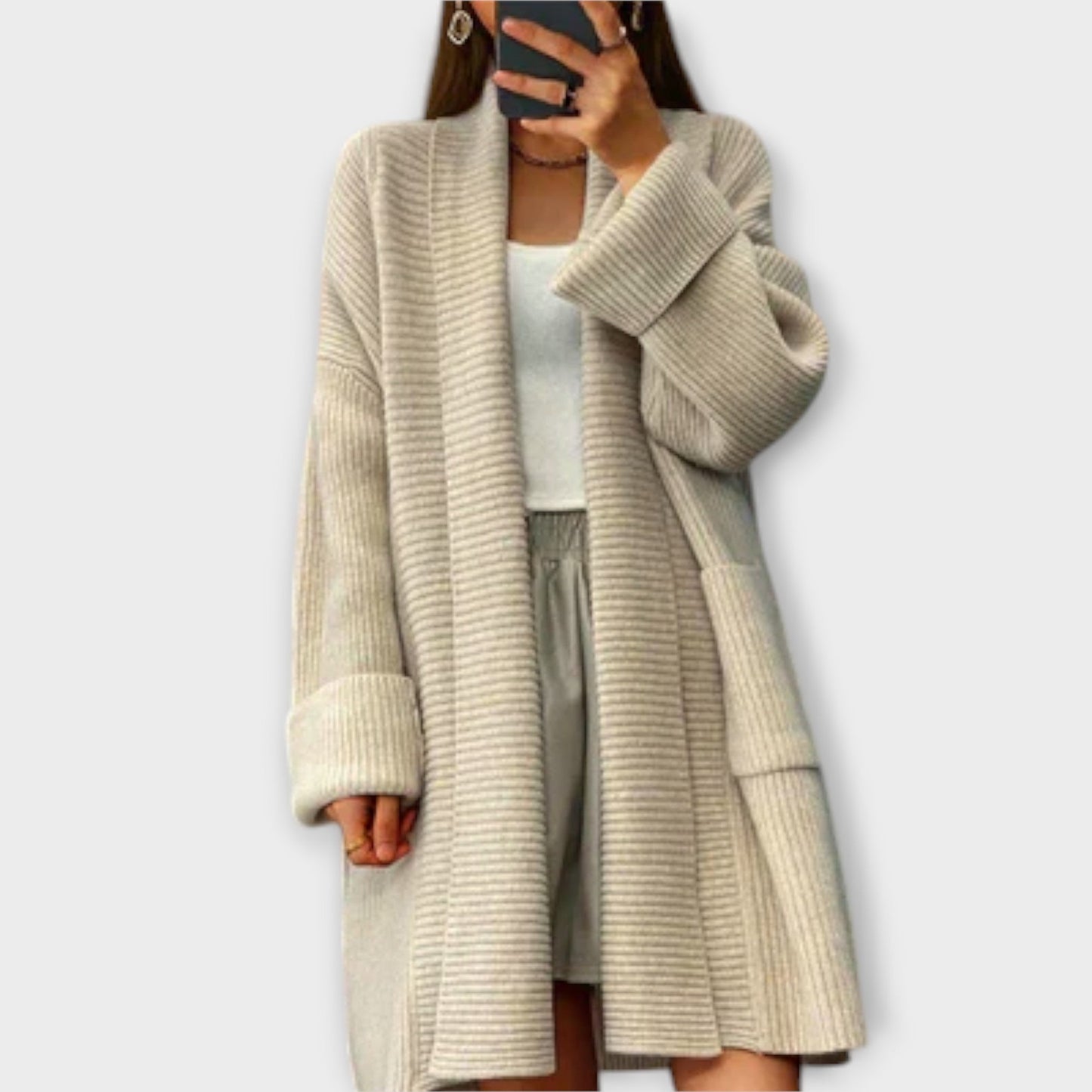 Scarlett™ | Long knit cardigan