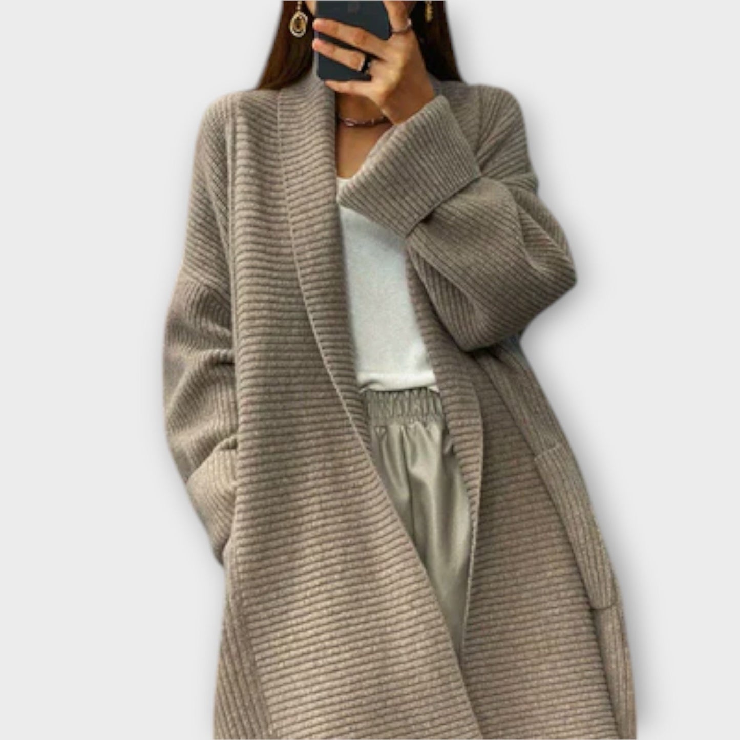 Scarlett™ | Long knit cardigan
