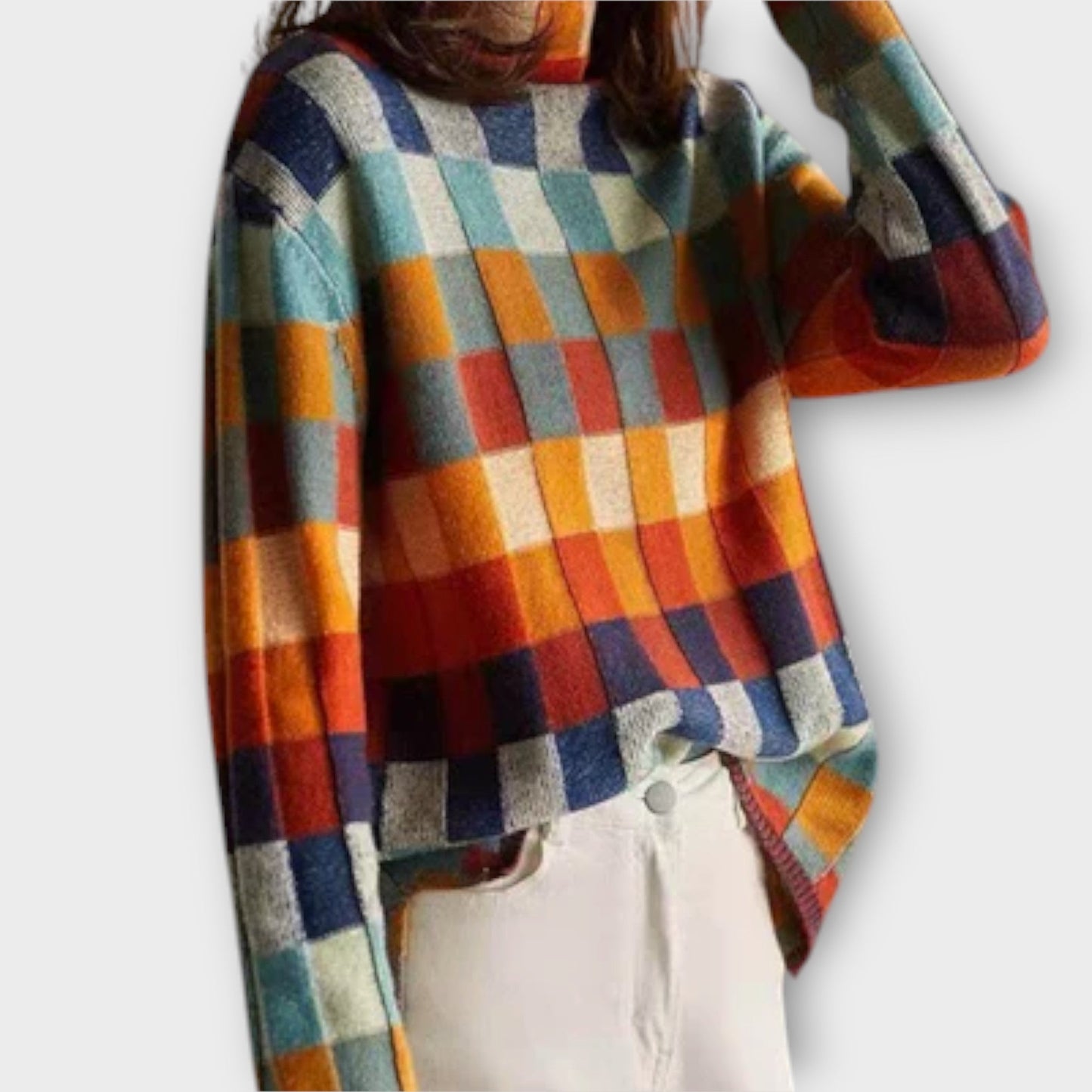 Isla™ | Patchwork Roll Collar Pullover