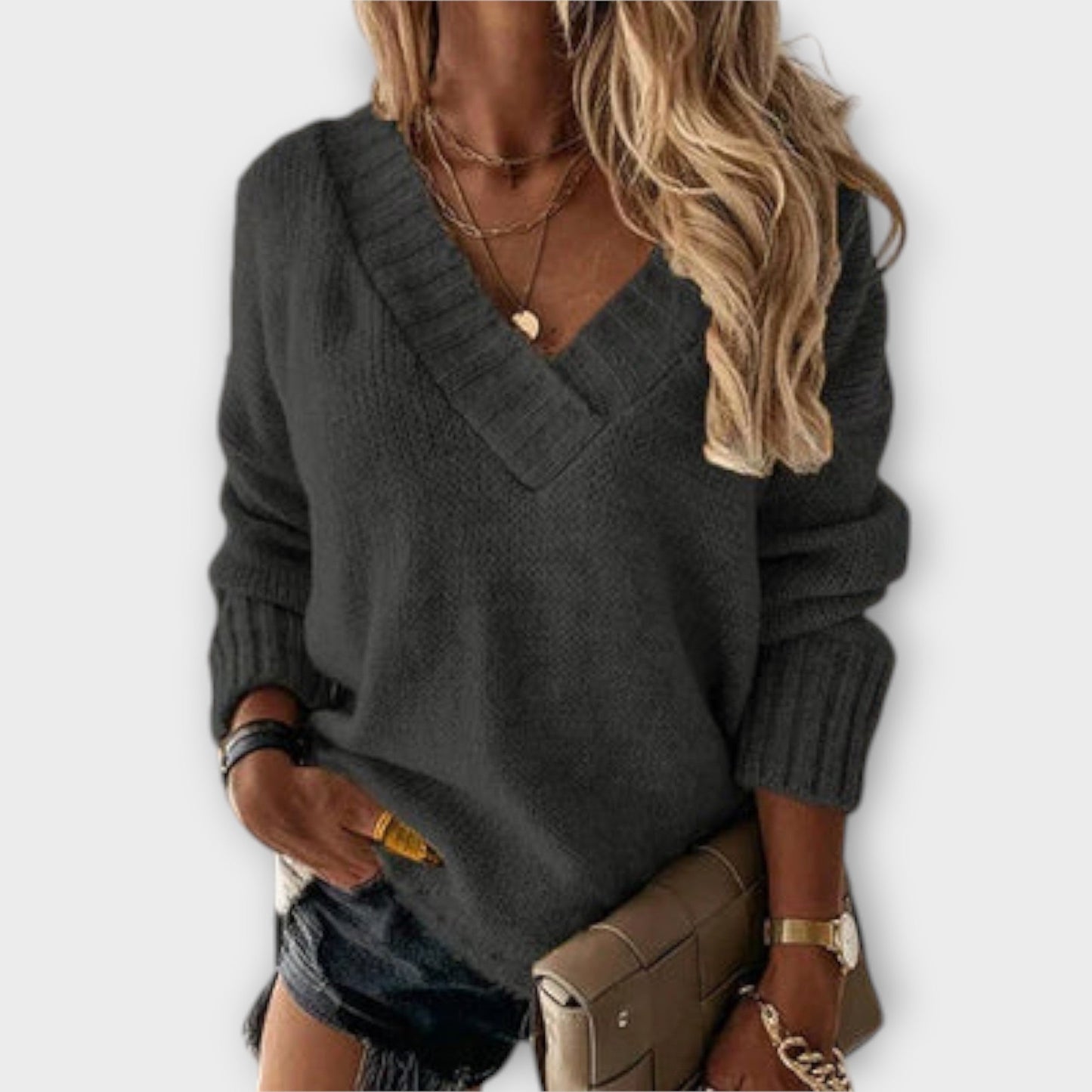 Scarlett™ | Cozy V Neck Sweater