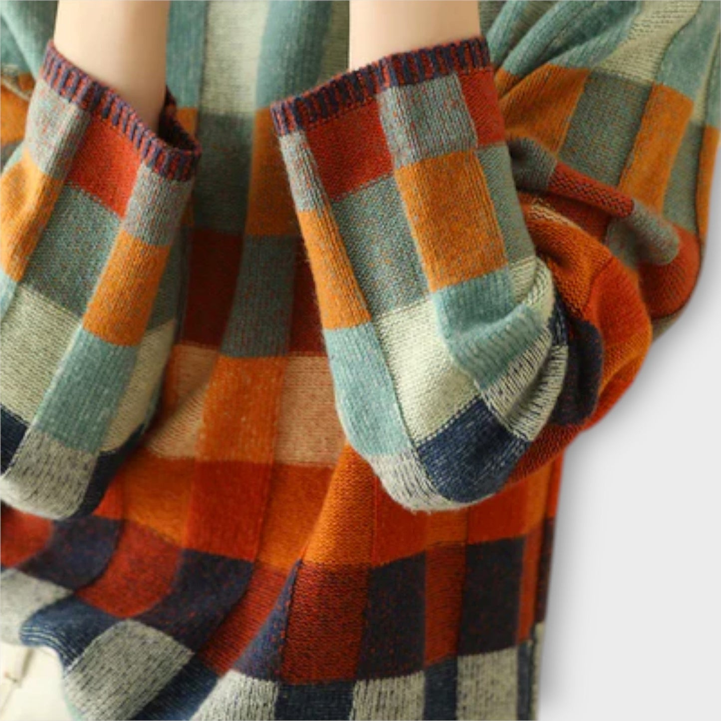 Isla™ | Patchwork Roll Collar Pullover
