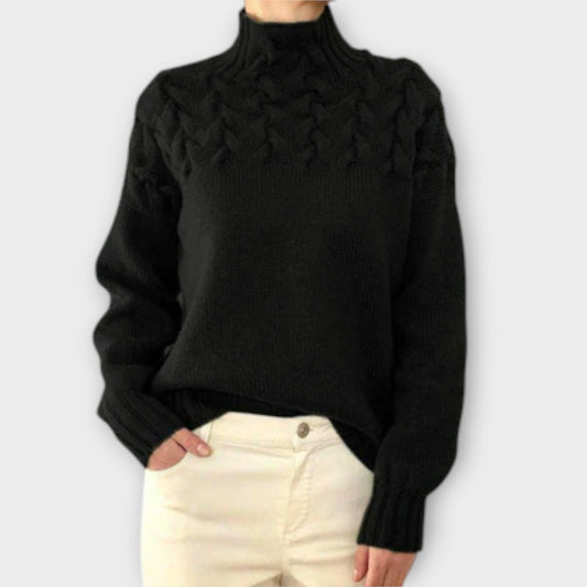 Scarlett™ | Women's sweater with cable knit detail