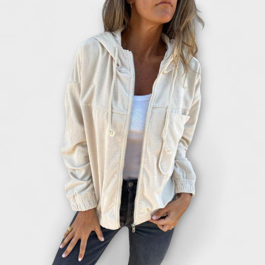 Isla™ | Corduroy hooded jacket with zip