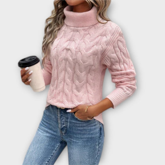 Evelyn™ | Elegant knitted turtleneck sweater