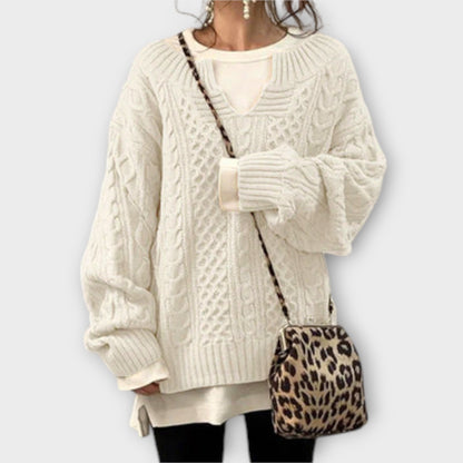 Amy™ | Oversized Cable Knit Sweater