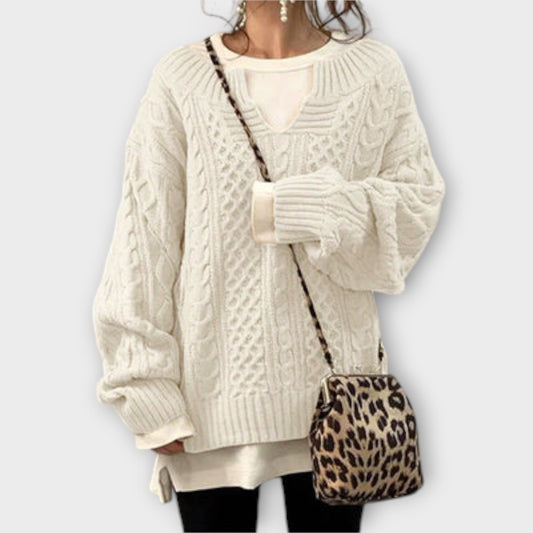 Amy™ | Oversized cable knit sweater