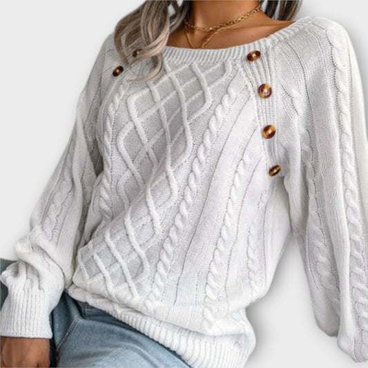 Amy™ | Knitted sweater with buttons