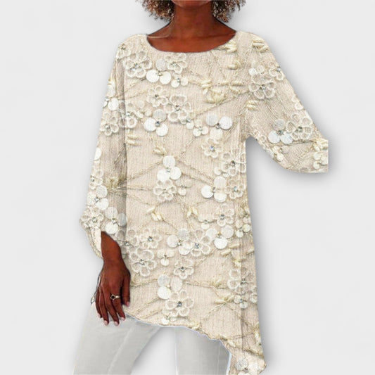 Amy™ | Blouse with floral crystal print